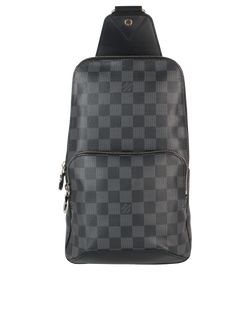 Avenue NM Sling Bag, Canvas, Damier Graphite, MB4199, B/DB, 3*